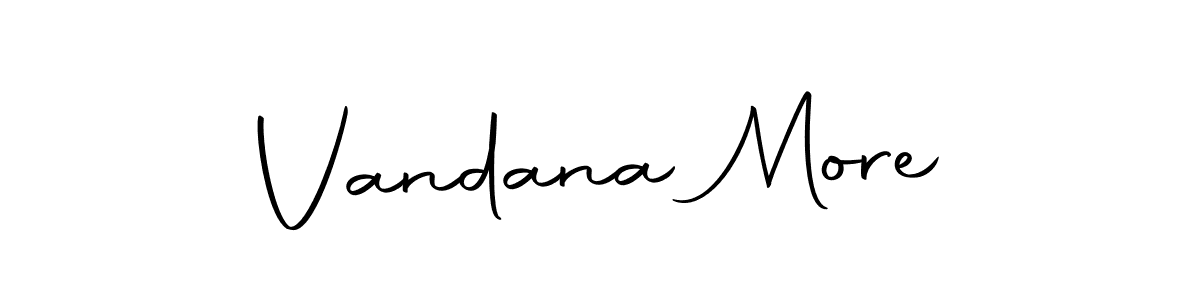 Make a short Vandana More signature style. Manage your documents anywhere anytime using Autography-DOLnW. Create and add eSignatures, submit forms, share and send files easily. Vandana More signature style 10 images and pictures png