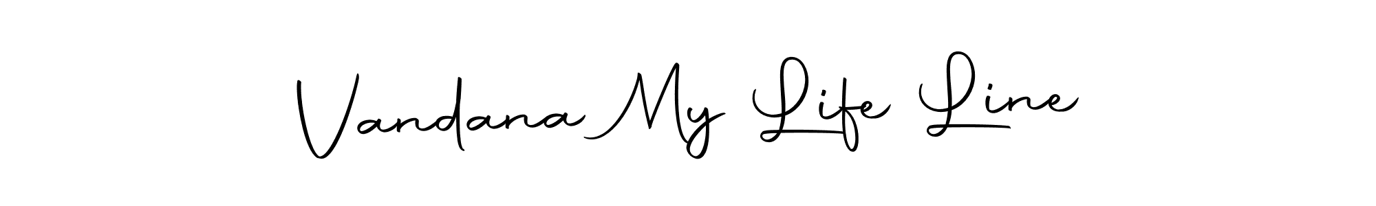 Make a short Vandana My Life Line signature style. Manage your documents anywhere anytime using Autography-DOLnW. Create and add eSignatures, submit forms, share and send files easily. Vandana My Life Line signature style 10 images and pictures png