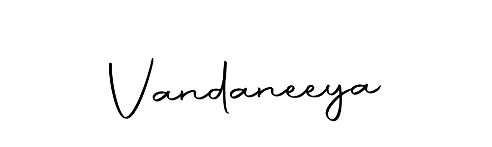 Use a signature maker to create a handwritten signature online. With this signature software, you can design (Autography-DOLnW) your own signature for name Vandaneeya. Vandaneeya signature style 10 images and pictures png
