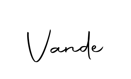 Design your own signature with our free online signature maker. With this signature software, you can create a handwritten (Autography-DOLnW) signature for name Vande. Vande signature style 10 images and pictures png