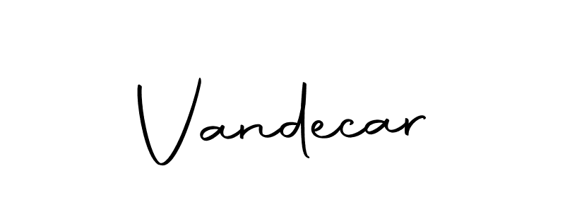 Create a beautiful signature design for name Vandecar. With this signature (Autography-DOLnW) fonts, you can make a handwritten signature for free. Vandecar signature style 10 images and pictures png