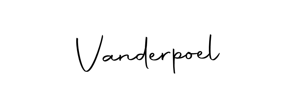 Make a beautiful signature design for name Vanderpoel. With this signature (Autography-DOLnW) style, you can create a handwritten signature for free. Vanderpoel signature style 10 images and pictures png