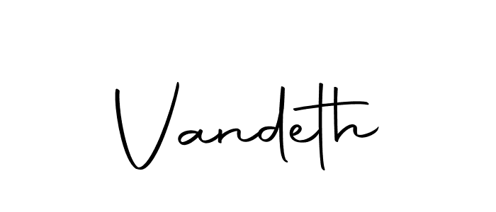 Also we have Vandeth name is the best signature style. Create professional handwritten signature collection using Autography-DOLnW autograph style. Vandeth signature style 10 images and pictures png