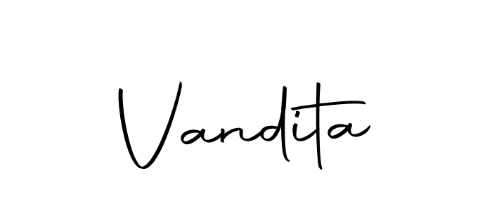 How to make Vandita name signature. Use Autography-DOLnW style for creating short signs online. This is the latest handwritten sign. Vandita signature style 10 images and pictures png