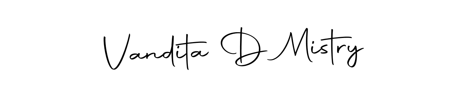 You should practise on your own different ways (Autography-DOLnW) to write your name (Vandita D Mistry) in signature. don't let someone else do it for you. Vandita D Mistry signature style 10 images and pictures png