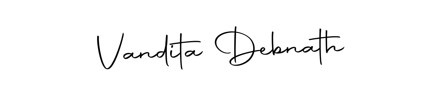 Make a short Vandita Debnath signature style. Manage your documents anywhere anytime using Autography-DOLnW. Create and add eSignatures, submit forms, share and send files easily. Vandita Debnath signature style 10 images and pictures png