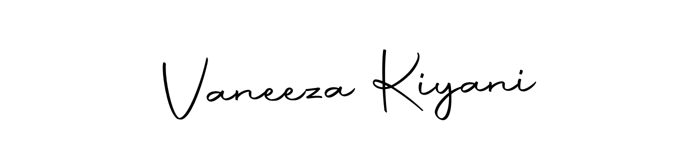 Use a signature maker to create a handwritten signature online. With this signature software, you can design (Autography-DOLnW) your own signature for name Vaneeza Kiyani. Vaneeza Kiyani signature style 10 images and pictures png