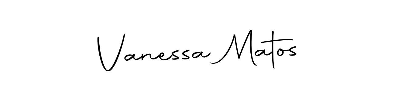 How to make Vanessa Matos name signature. Use Autography-DOLnW style for creating short signs online. This is the latest handwritten sign. Vanessa Matos signature style 10 images and pictures png