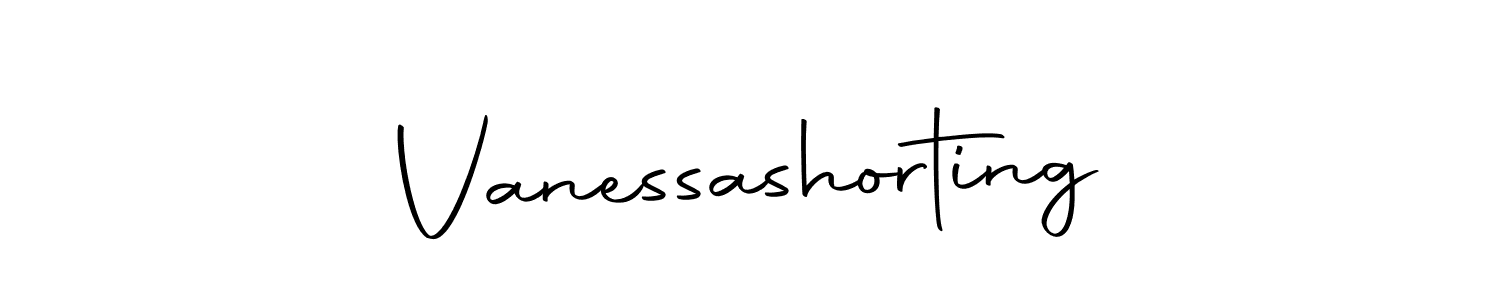 Create a beautiful signature design for name Vanessashorting. With this signature (Autography-DOLnW) fonts, you can make a handwritten signature for free. Vanessashorting signature style 10 images and pictures png