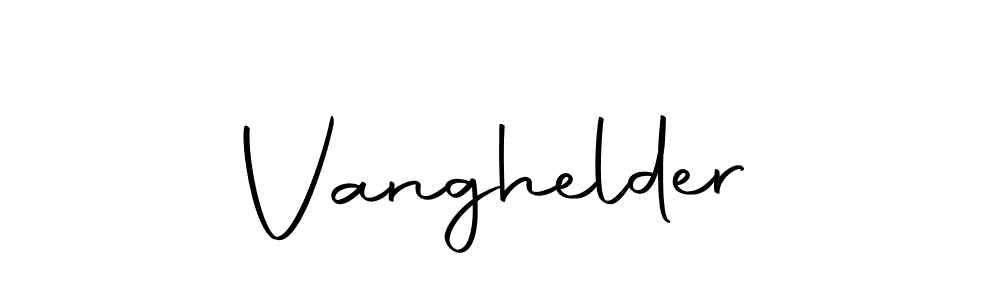 Create a beautiful signature design for name Vanghelder. With this signature (Autography-DOLnW) fonts, you can make a handwritten signature for free. Vanghelder signature style 10 images and pictures png