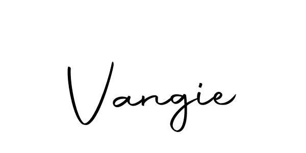 Use a signature maker to create a handwritten signature online. With this signature software, you can design (Autography-DOLnW) your own signature for name Vangie. Vangie signature style 10 images and pictures png
