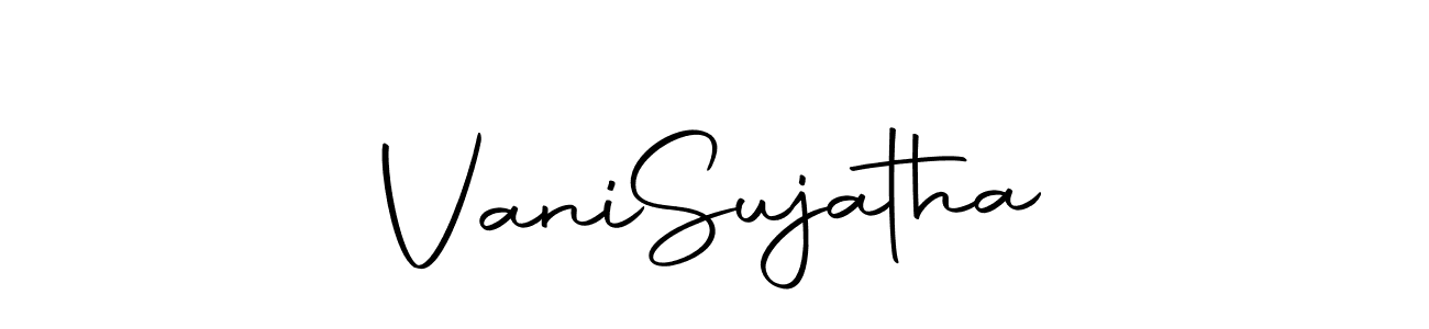 The best way (Autography-DOLnW) to make a short signature is to pick only two or three words in your name. The name Vani  Sujatha include a total of six letters. For converting this name. Vani  Sujatha signature style 10 images and pictures png