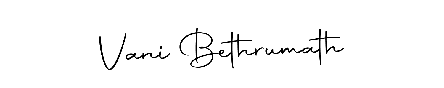 It looks lik you need a new signature style for name Vani Bethrumath. Design unique handwritten (Autography-DOLnW) signature with our free signature maker in just a few clicks. Vani Bethrumath signature style 10 images and pictures png