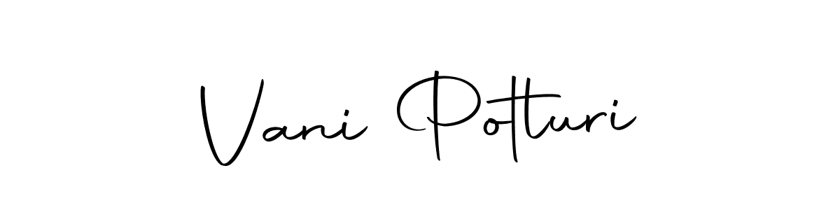 You can use this online signature creator to create a handwritten signature for the name Vani Potluri. This is the best online autograph maker. Vani Potluri signature style 10 images and pictures png