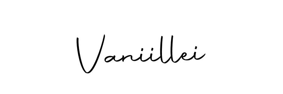 How to make Vaniillei signature? Autography-DOLnW is a professional autograph style. Create handwritten signature for Vaniillei name. Vaniillei signature style 10 images and pictures png