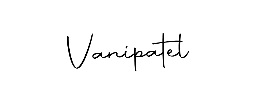 Use a signature maker to create a handwritten signature online. With this signature software, you can design (Autography-DOLnW) your own signature for name Vanipatel. Vanipatel signature style 10 images and pictures png