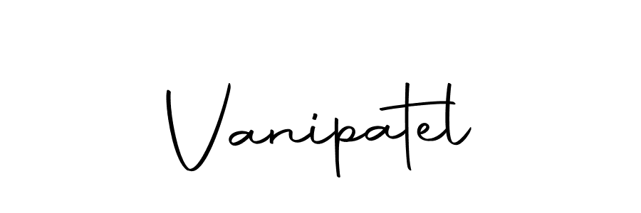Make a beautiful signature design for name Vanipatel. With this signature (Autography-DOLnW) style, you can create a handwritten signature for free. Vanipatel signature style 10 images and pictures png