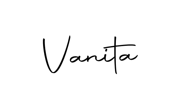 Design your own signature with our free online signature maker. With this signature software, you can create a handwritten (Autography-DOLnW) signature for name Vanita. Vanita signature style 10 images and pictures png