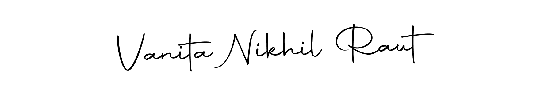 Make a beautiful signature design for name Vanita Nikhil Raut. Use this online signature maker to create a handwritten signature for free. Vanita Nikhil Raut signature style 10 images and pictures png