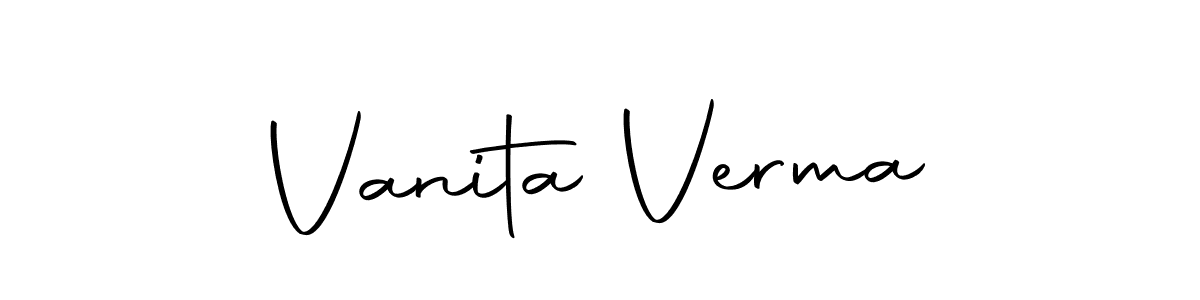 Use a signature maker to create a handwritten signature online. With this signature software, you can design (Autography-DOLnW) your own signature for name Vanita Verma. Vanita Verma signature style 10 images and pictures png