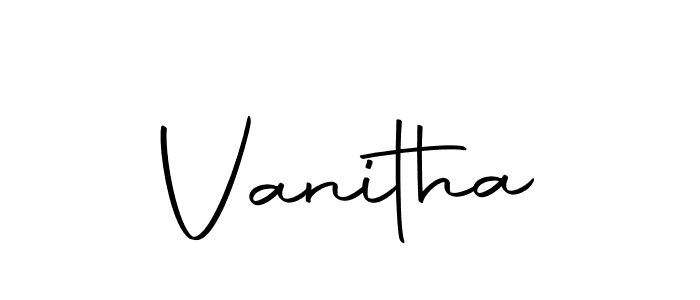 Design your own signature with our free online signature maker. With this signature software, you can create a handwritten (Autography-DOLnW) signature for name Vanitha. Vanitha signature style 10 images and pictures png