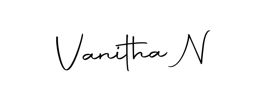 Vanitha N stylish signature style. Best Handwritten Sign (Autography-DOLnW) for my name. Handwritten Signature Collection Ideas for my name Vanitha N. Vanitha N signature style 10 images and pictures png