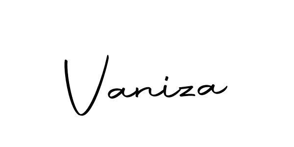 Design your own signature with our free online signature maker. With this signature software, you can create a handwritten (Autography-DOLnW) signature for name Vaniza. Vaniza signature style 10 images and pictures png