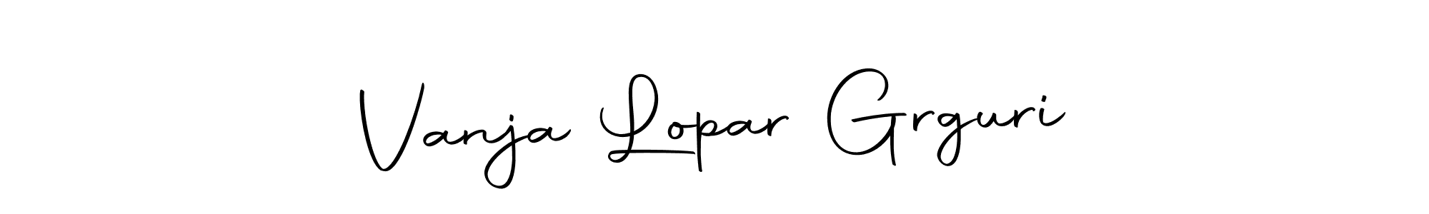 Create a beautiful signature design for name Vanja Lopar Grgurić. With this signature (Autography-DOLnW) fonts, you can make a handwritten signature for free. Vanja Lopar Grgurić signature style 10 images and pictures png