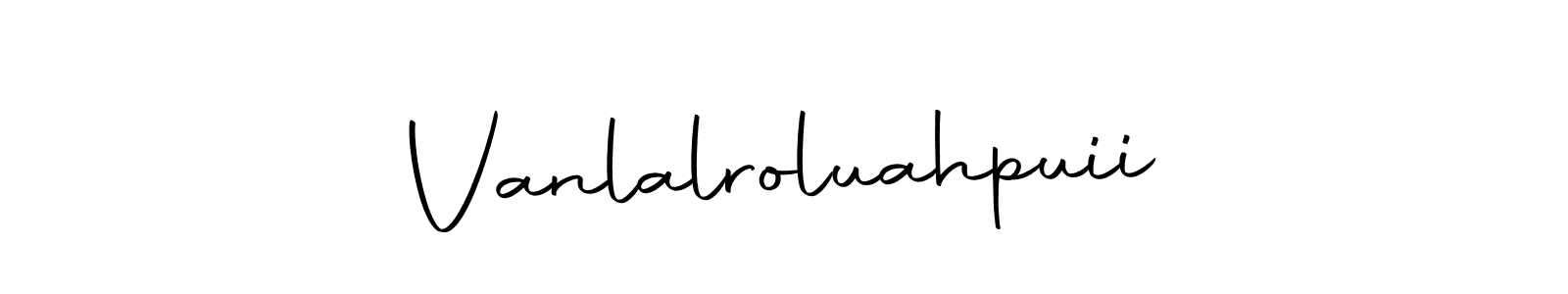 Create a beautiful signature design for name Vanlalroluahpuii. With this signature (Autography-DOLnW) fonts, you can make a handwritten signature for free. Vanlalroluahpuii signature style 10 images and pictures png