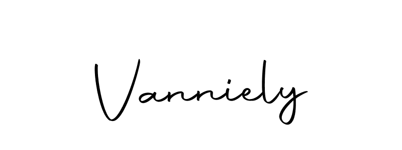 Use a signature maker to create a handwritten signature online. With this signature software, you can design (Autography-DOLnW) your own signature for name Vanniely. Vanniely signature style 10 images and pictures png