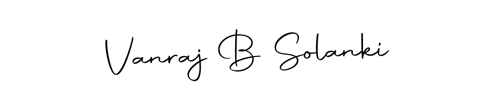 You should practise on your own different ways (Autography-DOLnW) to write your name (Vanraj B Solanki) in signature. don't let someone else do it for you. Vanraj B Solanki signature style 10 images and pictures png