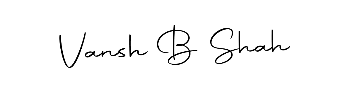 Make a short Vansh B Shah signature style. Manage your documents anywhere anytime using Autography-DOLnW. Create and add eSignatures, submit forms, share and send files easily. Vansh B Shah signature style 10 images and pictures png