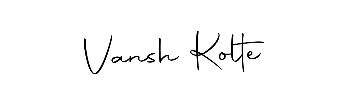 Make a beautiful signature design for name Vansh Kolte. With this signature (Autography-DOLnW) style, you can create a handwritten signature for free. Vansh Kolte signature style 10 images and pictures png