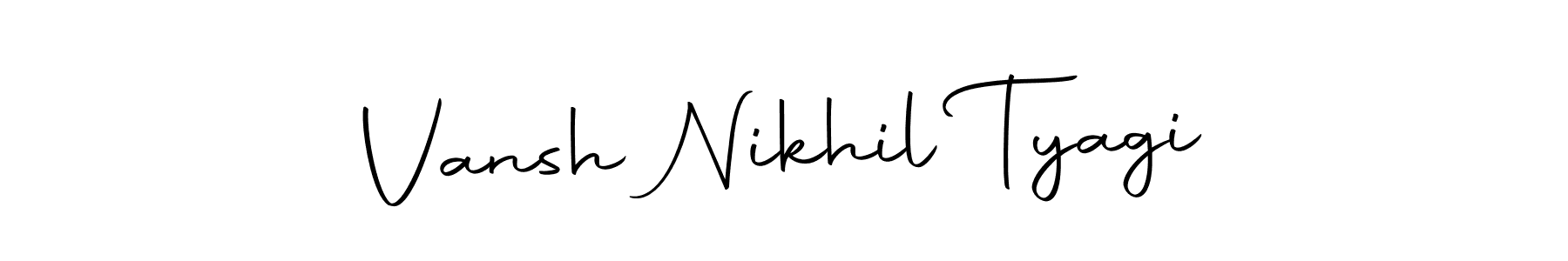 How to make Vansh Nikhil Tyagi signature? Autography-DOLnW is a professional autograph style. Create handwritten signature for Vansh Nikhil Tyagi name. Vansh Nikhil Tyagi signature style 10 images and pictures png