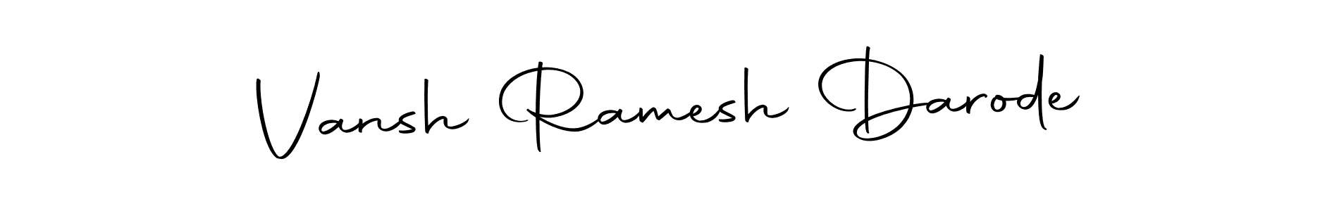 How to make Vansh Ramesh Darode name signature. Use Autography-DOLnW style for creating short signs online. This is the latest handwritten sign. Vansh Ramesh Darode signature style 10 images and pictures png