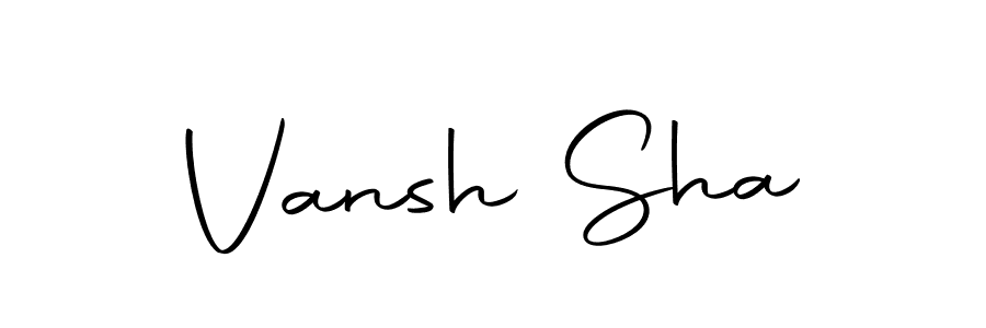 You should practise on your own different ways (Autography-DOLnW) to write your name (Vansh Sha) in signature. don't let someone else do it for you. Vansh Sha signature style 10 images and pictures png