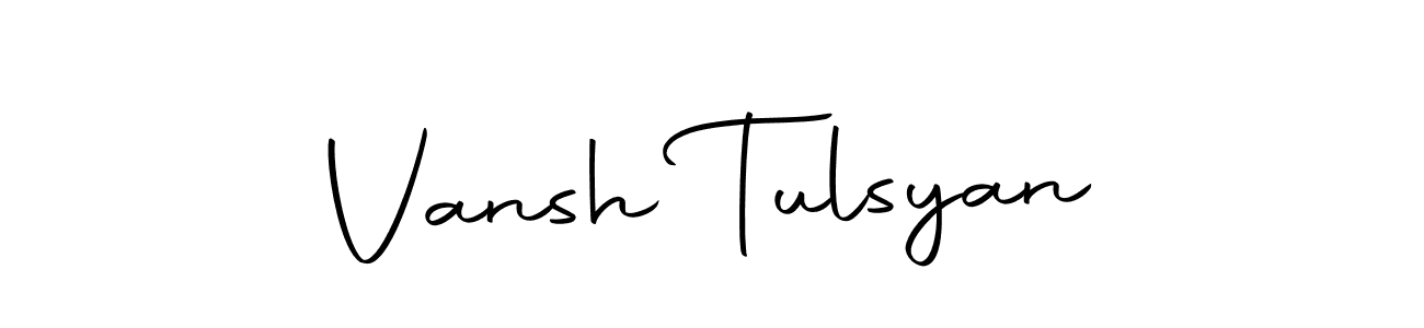 How to make Vansh Tulsyan name signature. Use Autography-DOLnW style for creating short signs online. This is the latest handwritten sign. Vansh Tulsyan signature style 10 images and pictures png