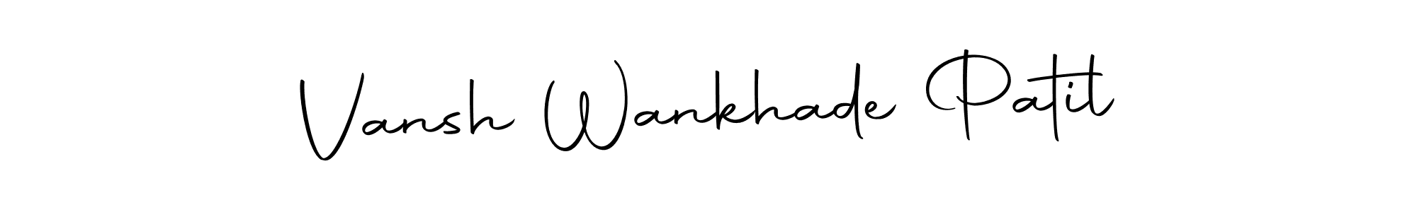 Create a beautiful signature design for name Vansh Wankhade Patil. With this signature (Autography-DOLnW) fonts, you can make a handwritten signature for free. Vansh Wankhade Patil signature style 10 images and pictures png