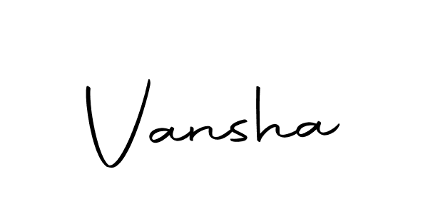 Design your own signature with our free online signature maker. With this signature software, you can create a handwritten (Autography-DOLnW) signature for name Vansha. Vansha signature style 10 images and pictures png