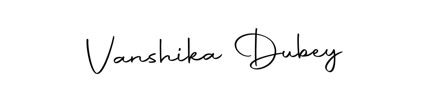 How to make Vanshika Dubey name signature. Use Autography-DOLnW style for creating short signs online. This is the latest handwritten sign. Vanshika Dubey signature style 10 images and pictures png