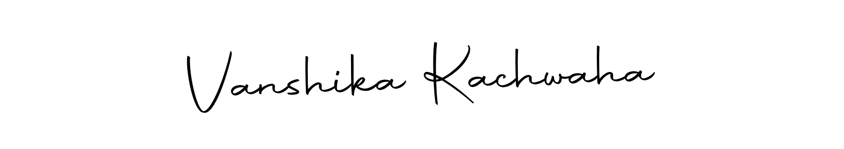 How to make Vanshika Kachwaha name signature. Use Autography-DOLnW style for creating short signs online. This is the latest handwritten sign. Vanshika Kachwaha signature style 10 images and pictures png