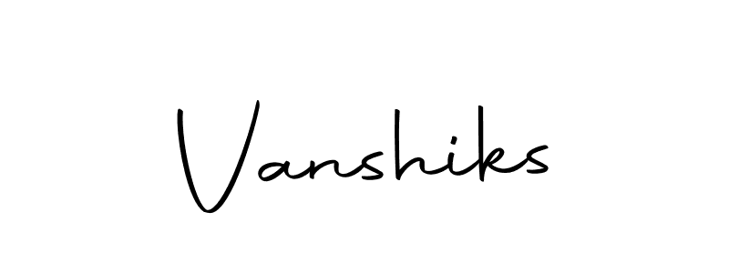 You can use this online signature creator to create a handwritten signature for the name Vanshiks. This is the best online autograph maker. Vanshiks signature style 10 images and pictures png