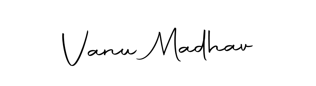 Vanu Madhav stylish signature style. Best Handwritten Sign (Autography-DOLnW) for my name. Handwritten Signature Collection Ideas for my name Vanu Madhav. Vanu Madhav signature style 10 images and pictures png