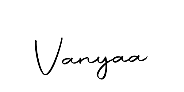 Use a signature maker to create a handwritten signature online. With this signature software, you can design (Autography-DOLnW) your own signature for name Vanyaa. Vanyaa signature style 10 images and pictures png