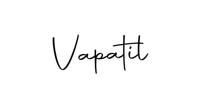 Create a beautiful signature design for name Vapatil. With this signature (Autography-DOLnW) fonts, you can make a handwritten signature for free. Vapatil signature style 10 images and pictures png