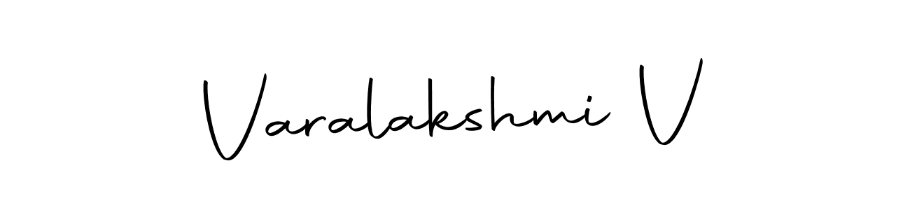 Design your own signature with our free online signature maker. With this signature software, you can create a handwritten (Autography-DOLnW) signature for name Varalakshmi V. Varalakshmi V signature style 10 images and pictures png
