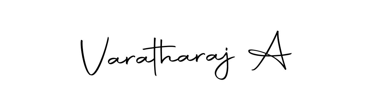 How to make Varatharaj A name signature. Use Autography-DOLnW style for creating short signs online. This is the latest handwritten sign. Varatharaj A signature style 10 images and pictures png