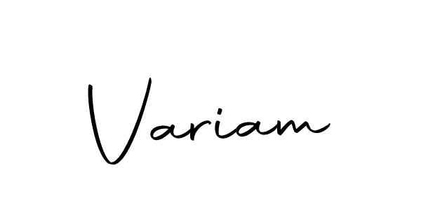 You should practise on your own different ways (Autography-DOLnW) to write your name (Variam) in signature. don't let someone else do it for you. Variam signature style 10 images and pictures png