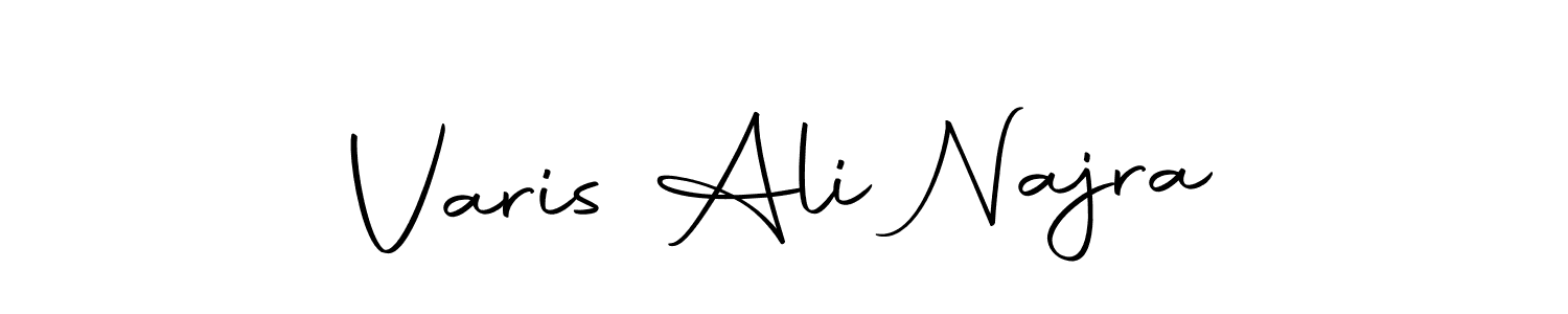 How to make Varis Ali Najra name signature. Use Autography-DOLnW style for creating short signs online. This is the latest handwritten sign. Varis Ali Najra signature style 10 images and pictures png