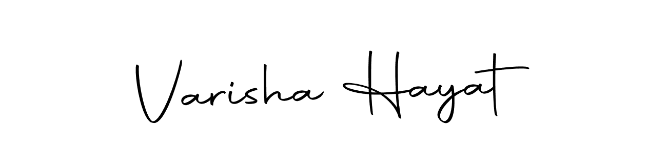 Design your own signature with our free online signature maker. With this signature software, you can create a handwritten (Autography-DOLnW) signature for name Varisha Hayat. Varisha Hayat signature style 10 images and pictures png